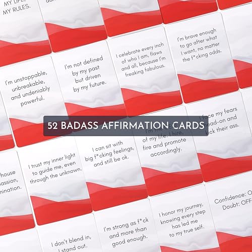 Ariond Badass Affirmation Cards For Women - 52 Daily Motivational and Inspirational Cards for Women