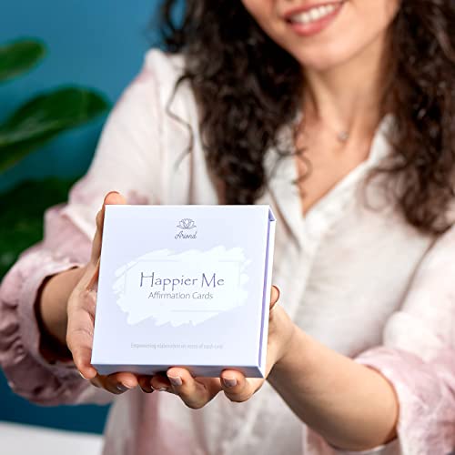 Ariond Happier Me Positive Affirmation Cards - Inspirational Deck For Meditation, Yoga, & Gratitude