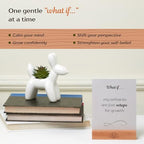 Ariond What If... Mindful Daily Affirmation Cards for Women, Motivational Cards with Display Stand, Encouragement Gifts for Women, Gifts for People with Anxiety
