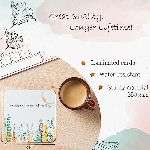 Ariond Happier Me Positive Affirmation Cards - Inspirational Deck For Meditation, Yoga, & Gratitude
