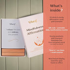 Ariond What If... Mindful Daily Affirmation Cards for Women, Motivational Cards with Display Stand, Encouragement Gifts for Women, Gifts for People with Anxiety