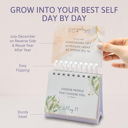 Daily Flip Motivational Calendar with Inspirational Quotes-Inspirational Gifts for Women