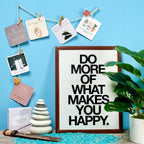 Do more of what makes you happy display board with handing cards