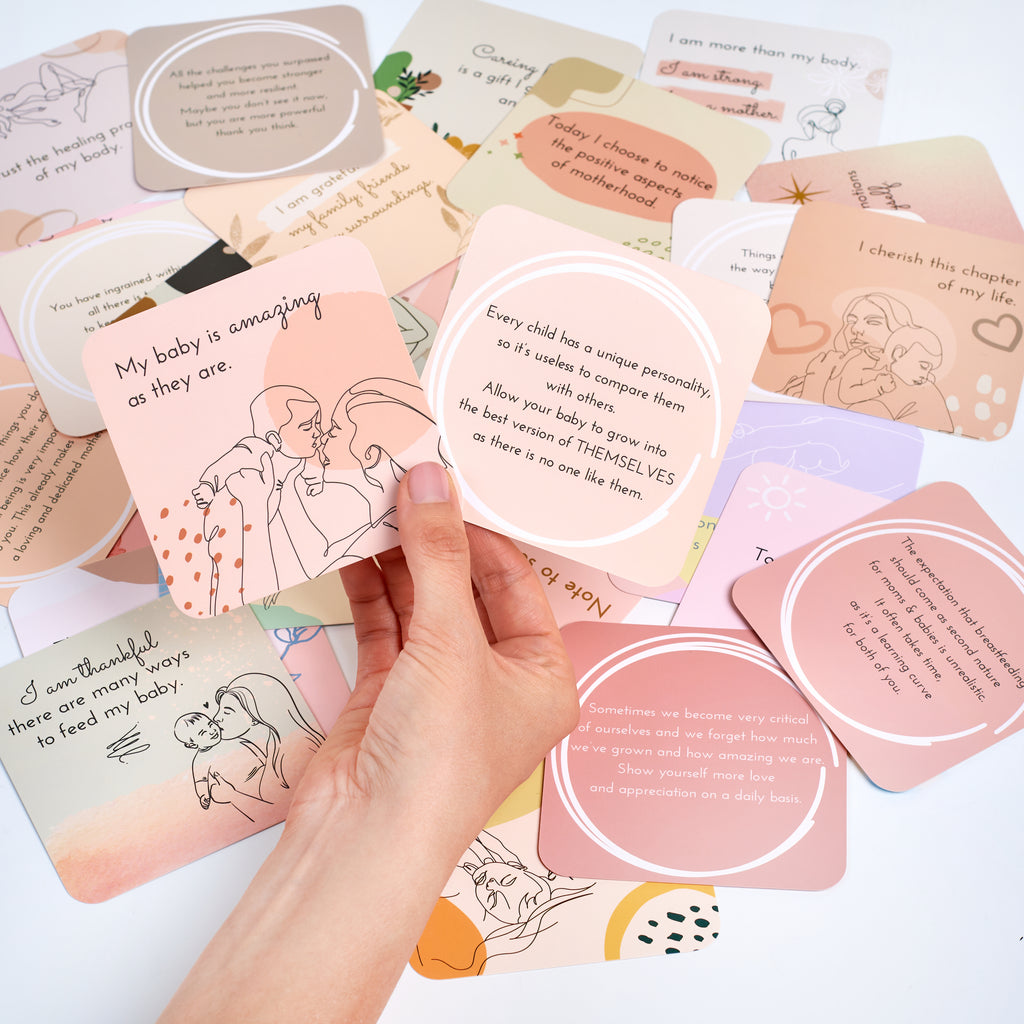 pink affirmation cards for new baby on the way