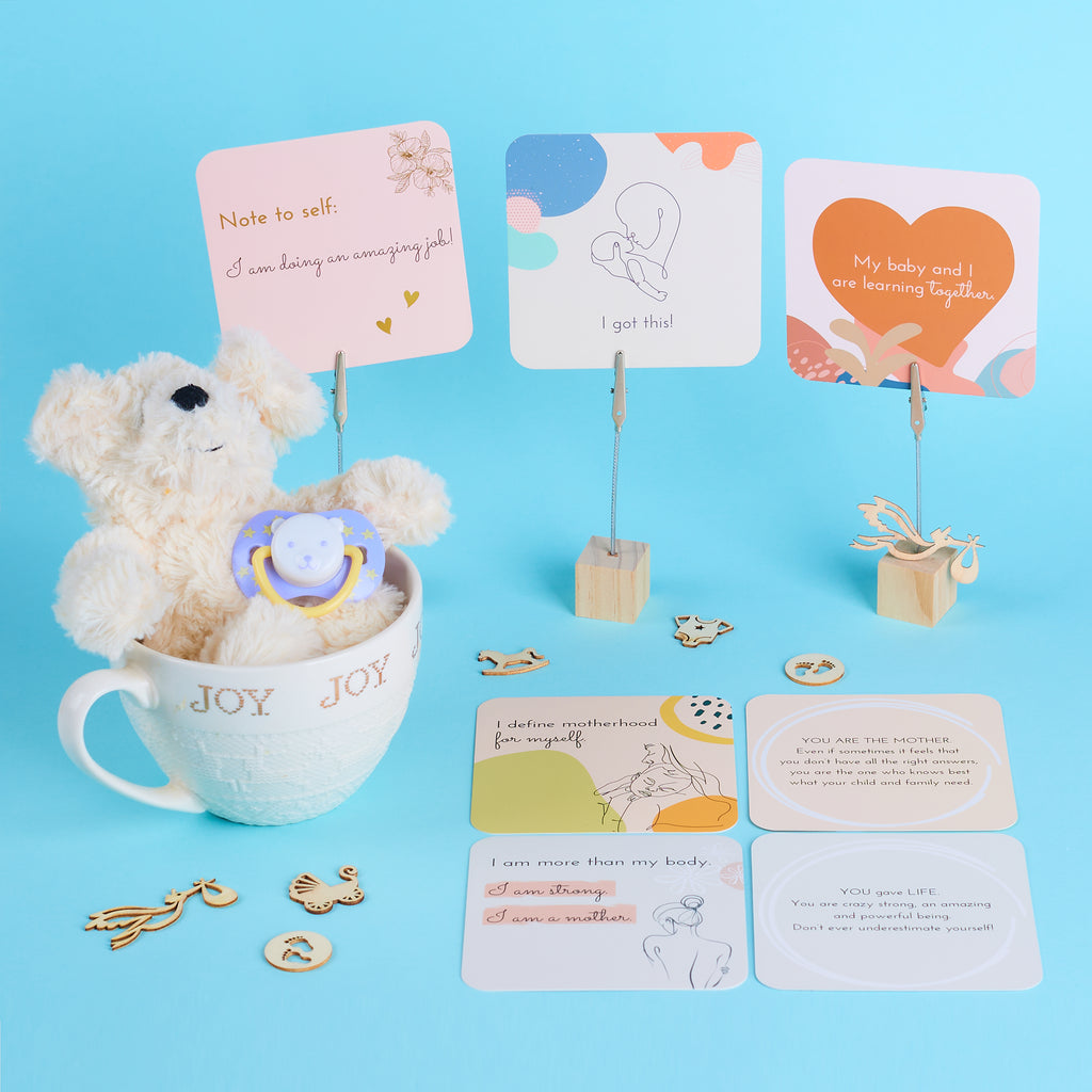 teady bear affirmation cards with teady bear gift