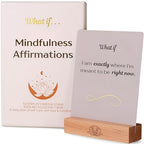 Ariond What If... Mindful Daily Affirmation Cards for Women, Motivational Cards with Display Stand, Encouragement Gifts for Women, Gifts for People with Anxiety